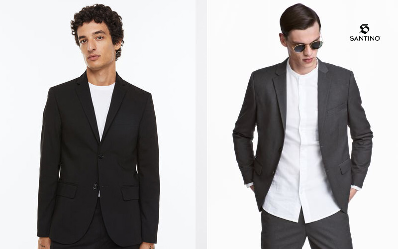 áo blazer đen nam H&M