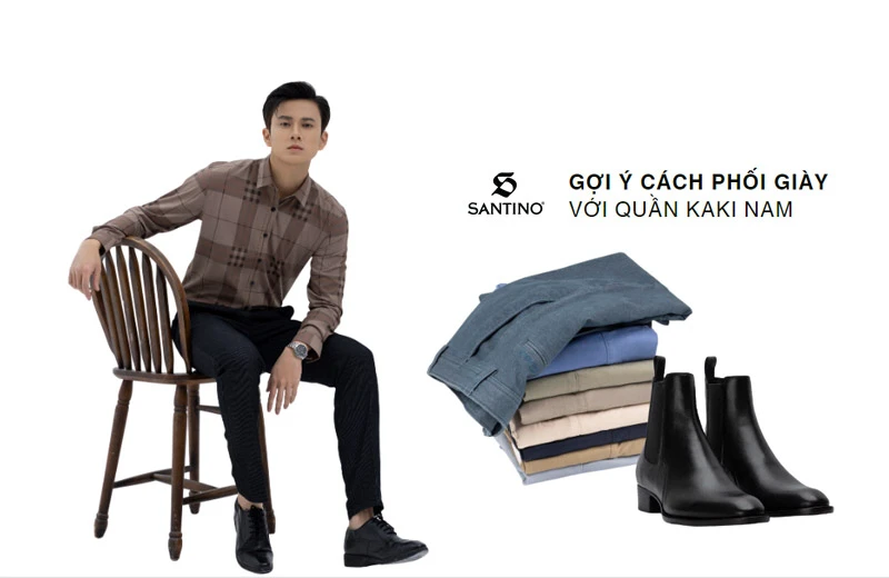 Gợi ý cách phối giày với quần kaki nam