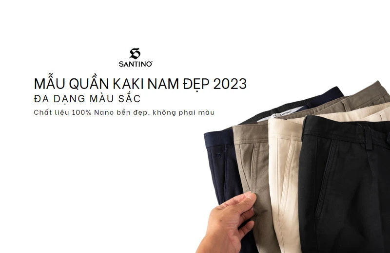 8 mẫu quần kaki nam đẹp 2023 dành cho phái mạnh