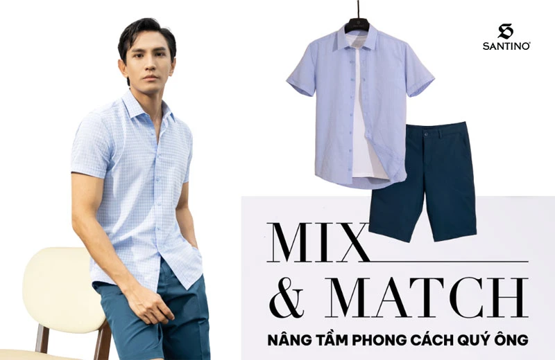 Gợi ý 6 cách mix match quần short phối áo sơ mi nam