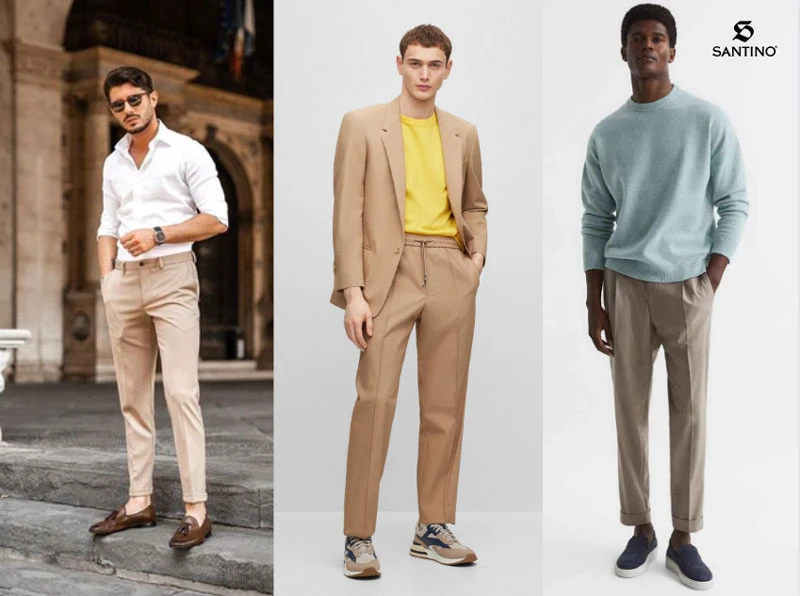 Quần tây âu màu nâu kết hợp với áo màu gì thì hợp?