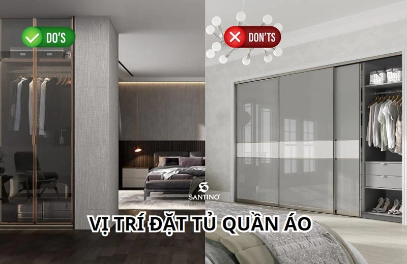 Vị trí đặt tủ quần áo theo phong thủy phù hợp nhất?