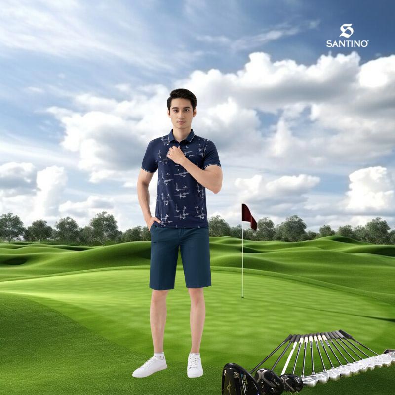 mẫu polo chơi golf