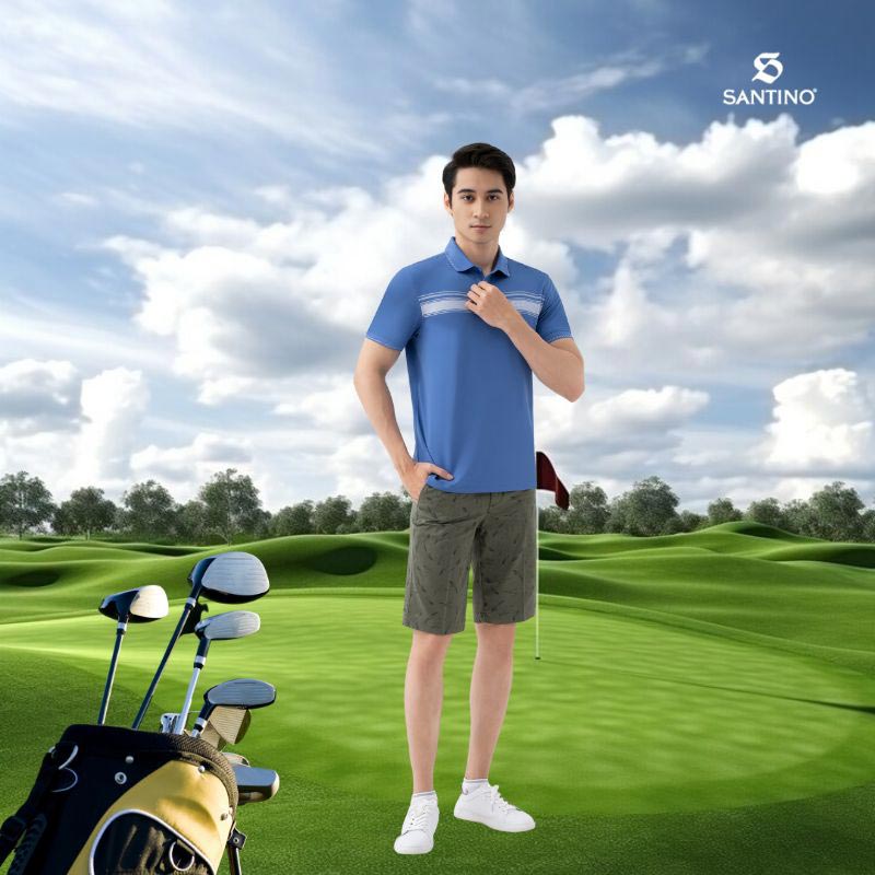 mẫu polo chơi golf