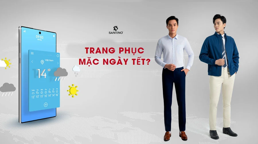 8+ cách phối đồ trang phục ngày Tết cho nam, thời tiết linh hoạt