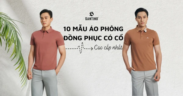 10 mẫu áo phông đồng phục có cổ cao cấp mới nhất