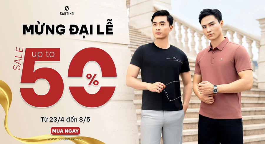 MEGA SALE NGHỈ LỄ - GIẢM NỬA GIÁ TẠI SANTINO