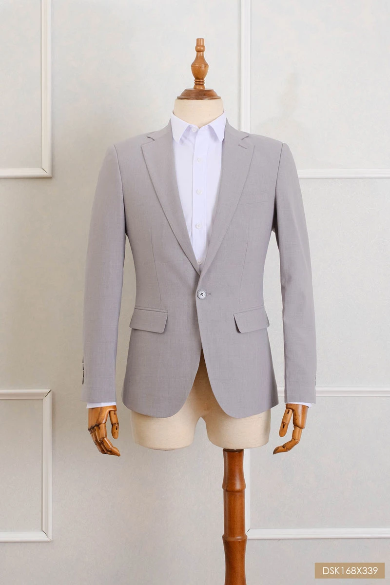 Áo blazer nam màu xám nhạt cao cấp chính hãng - X339