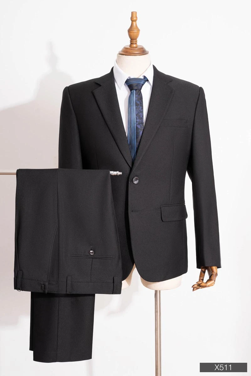 Bộ vest nam trung niên cao cấp màu đen - X511