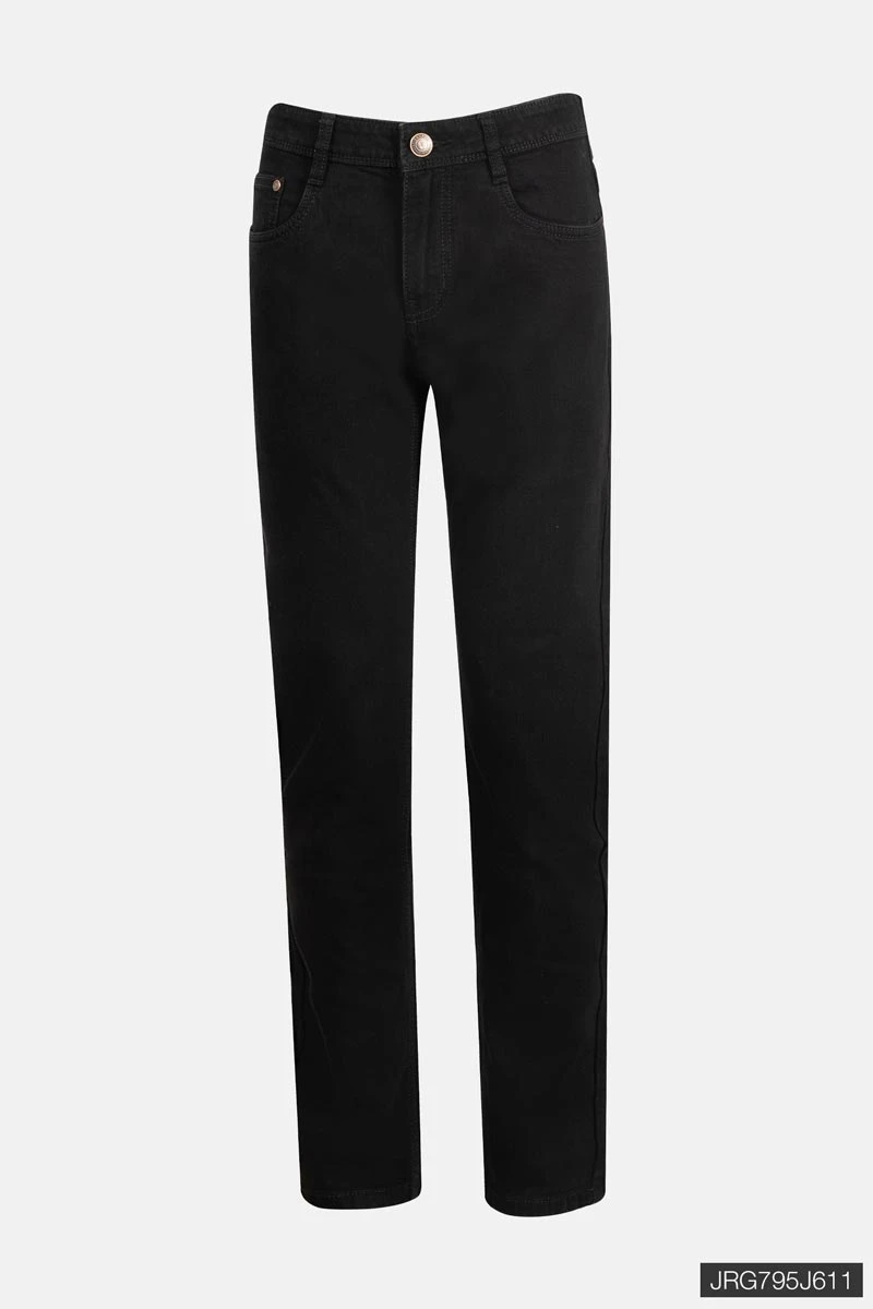 Quần jeans nam cao cấp form rộng màu đen J611