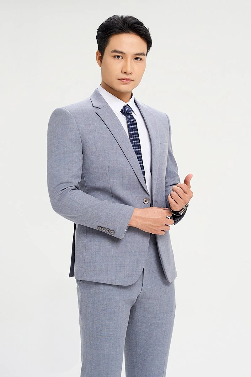 Bộ vest nam trẻ trung X361 màu ghi