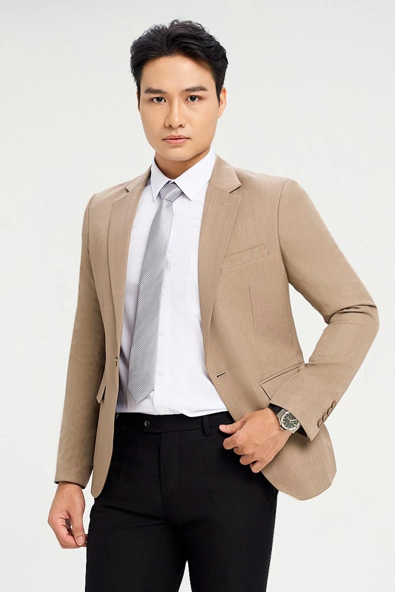 Áo blazer nam hàng hiệu màu nâu