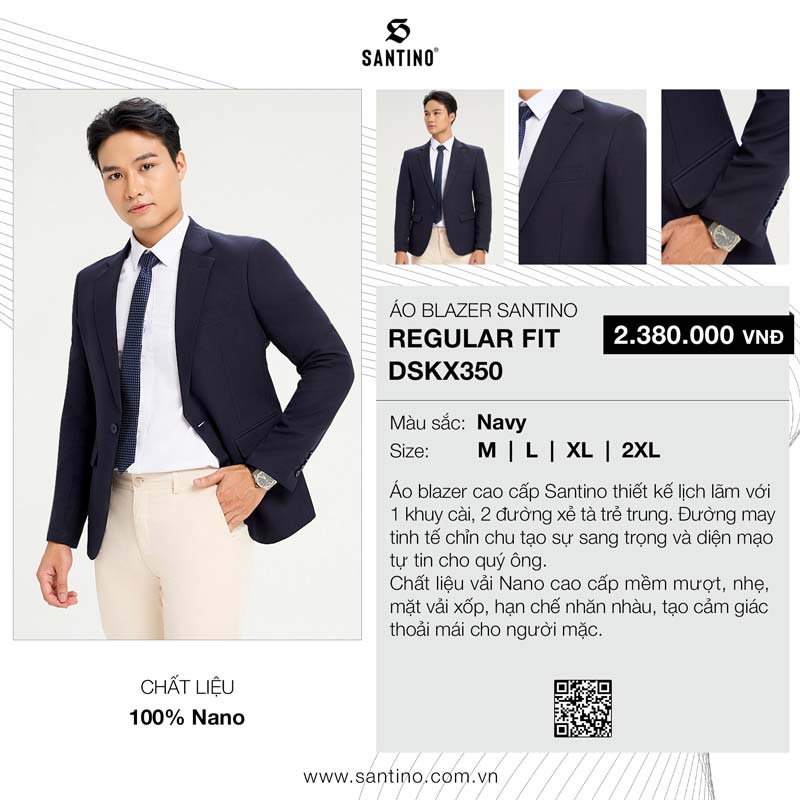  blazer nam hàng hiệu màu navy