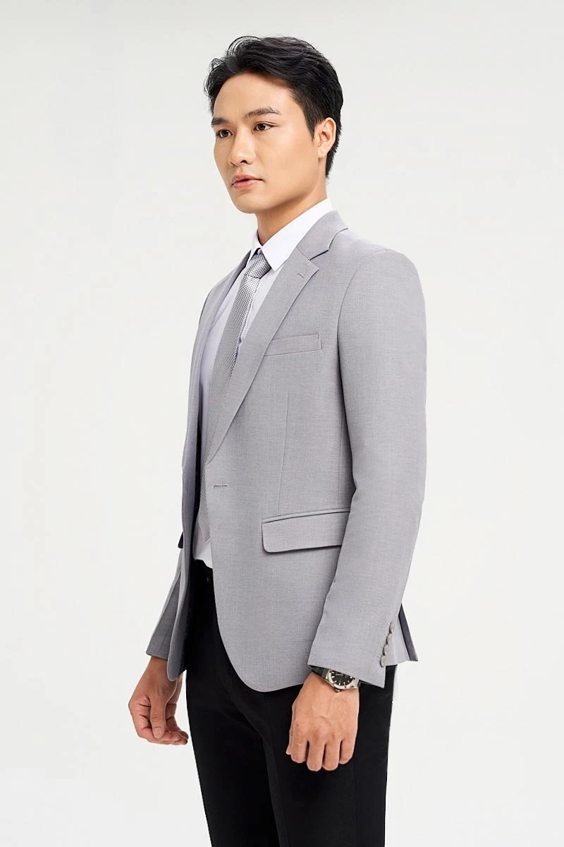 Áo blazer nam hàng hiệu màu xám