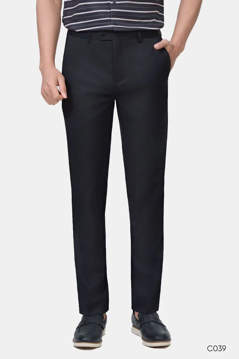 Quần âu nam cao cấp màu đen Santino | C039