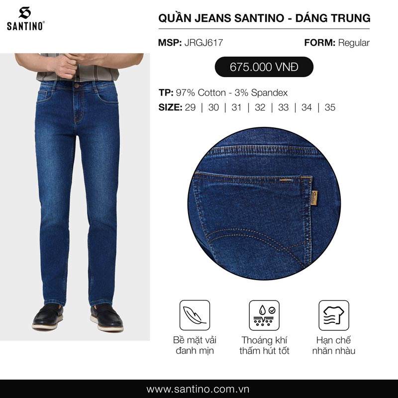 quần jeans nam cao cấp form suông