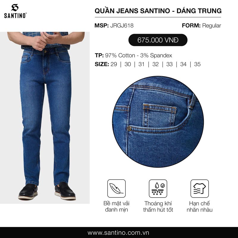 quần jeans nam cao cấp form suông