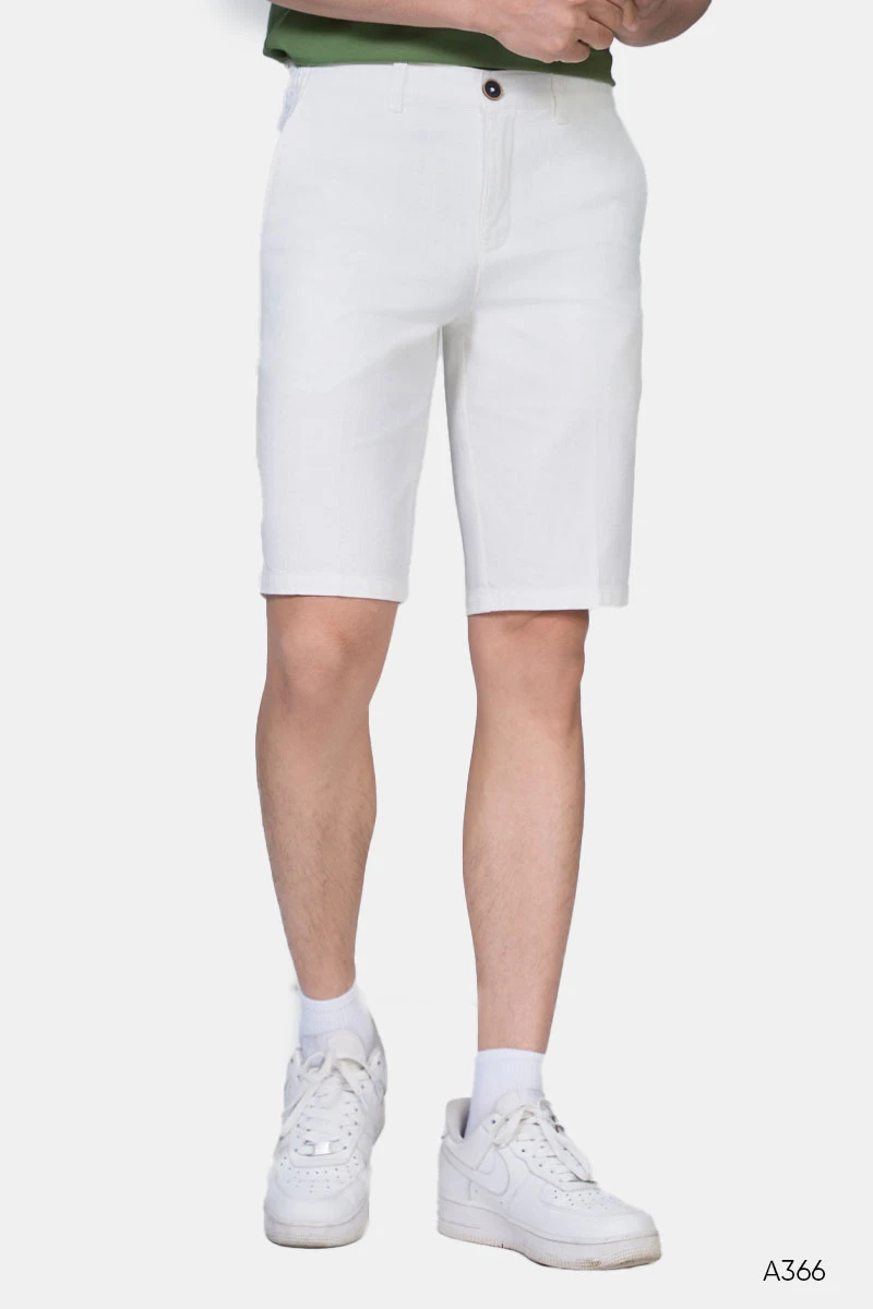 Quần shorts đũi nam cao cấp màu trắng Santino | A366