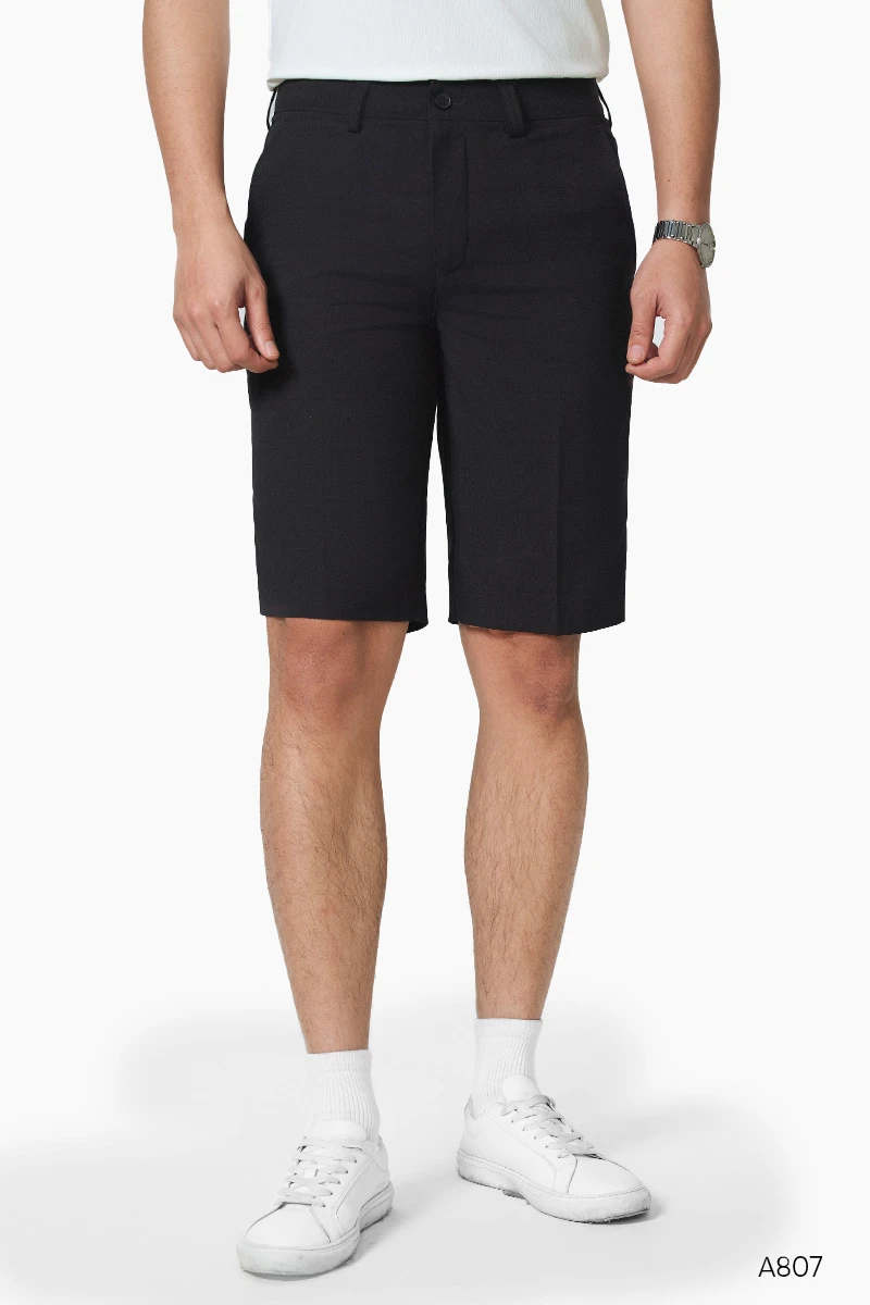 Quần shorts âu nam cao cấp Santino màu đen | A807
