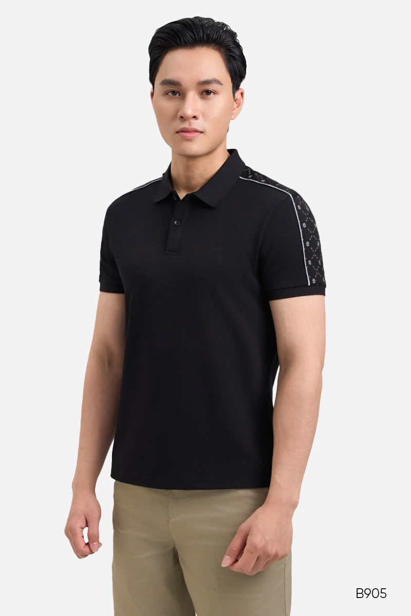 Áo polo nam cotton cao cấp màu đen | B905