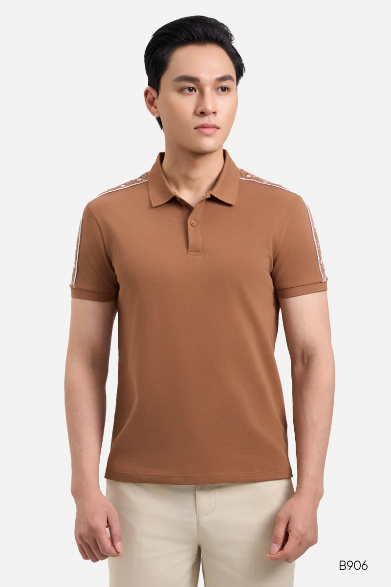 Áo polo nam cotton cao cấp màu nâu | B906