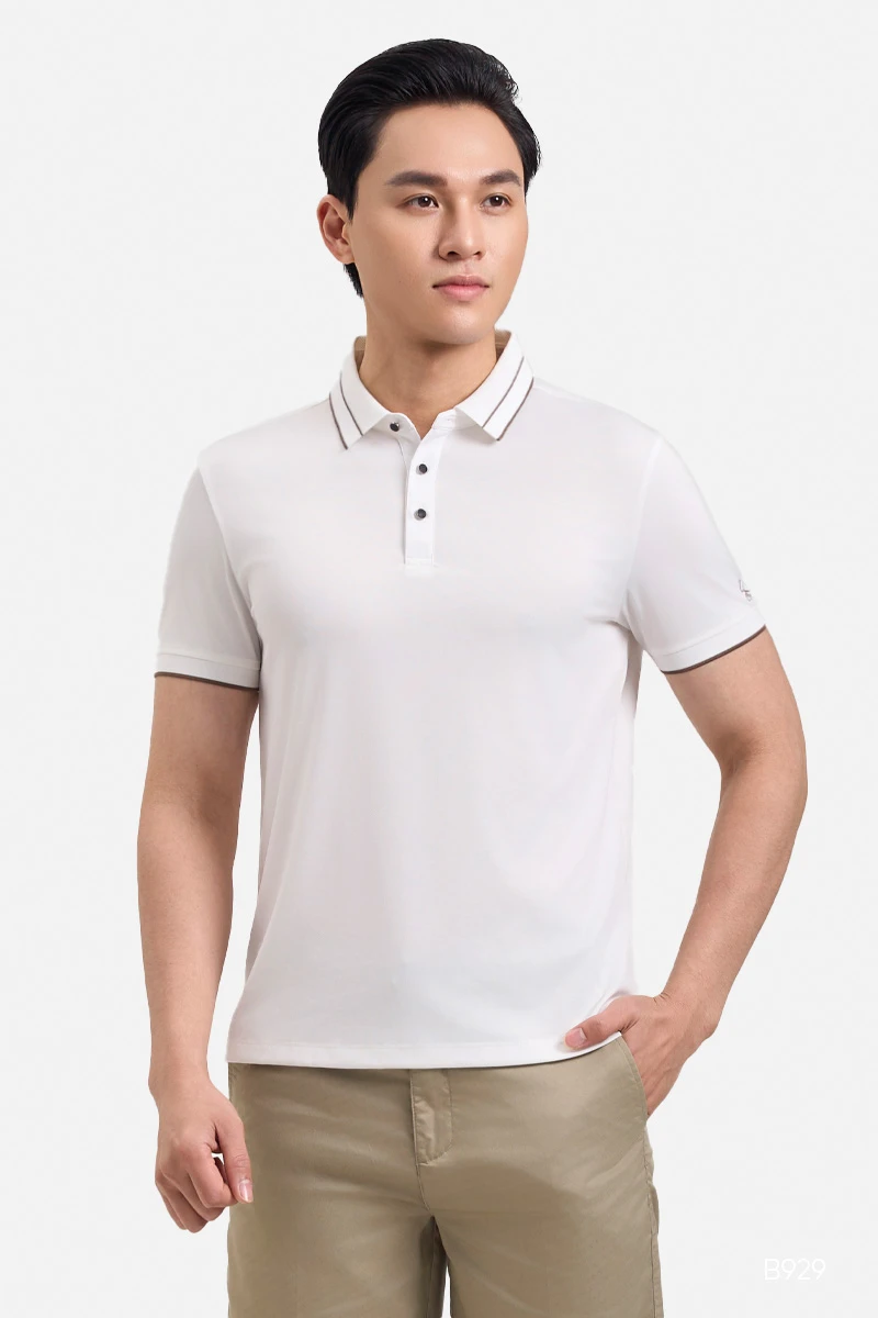 Áo polo nam cao cấp màu trắng | B929