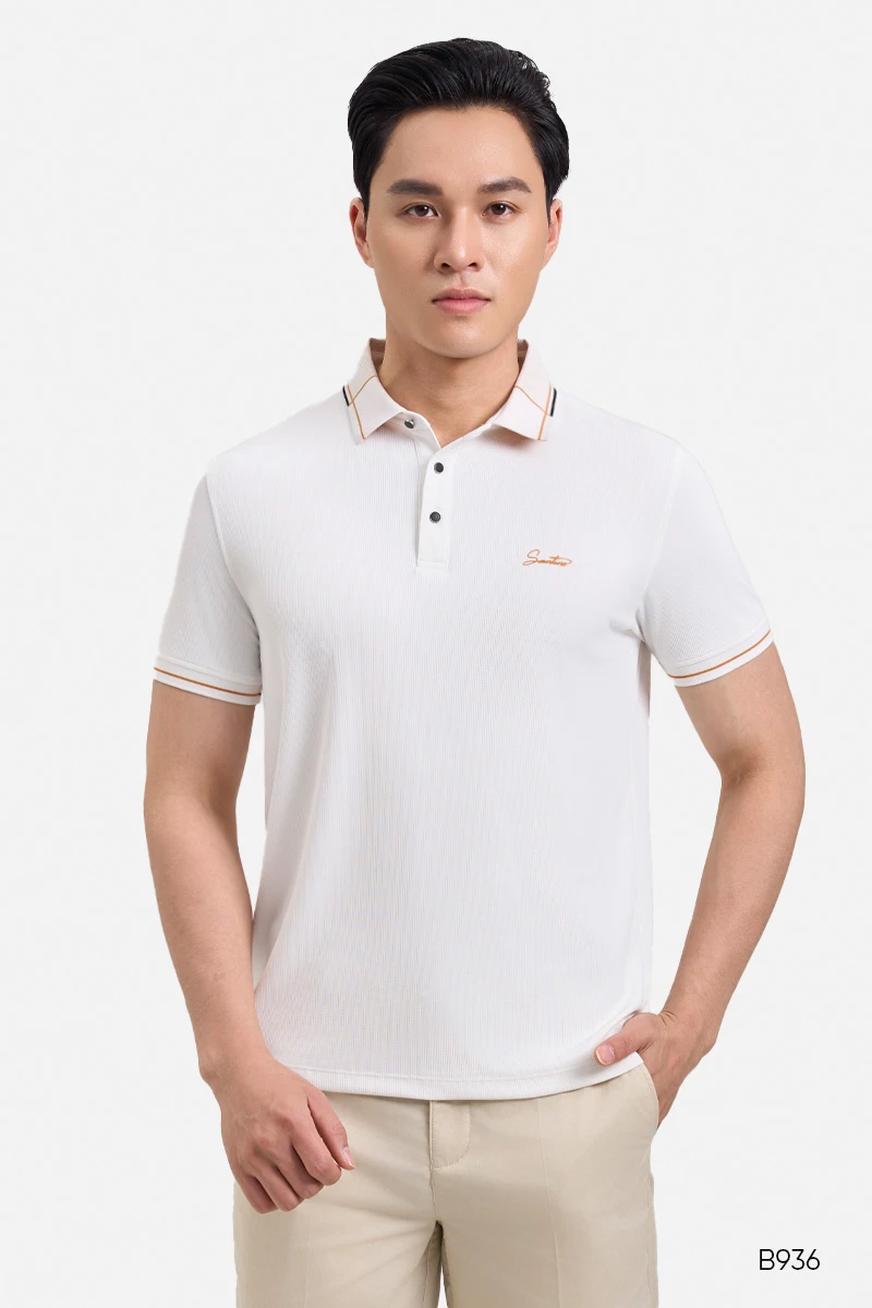 Áo polo nam cao cấp màu trắng | B936