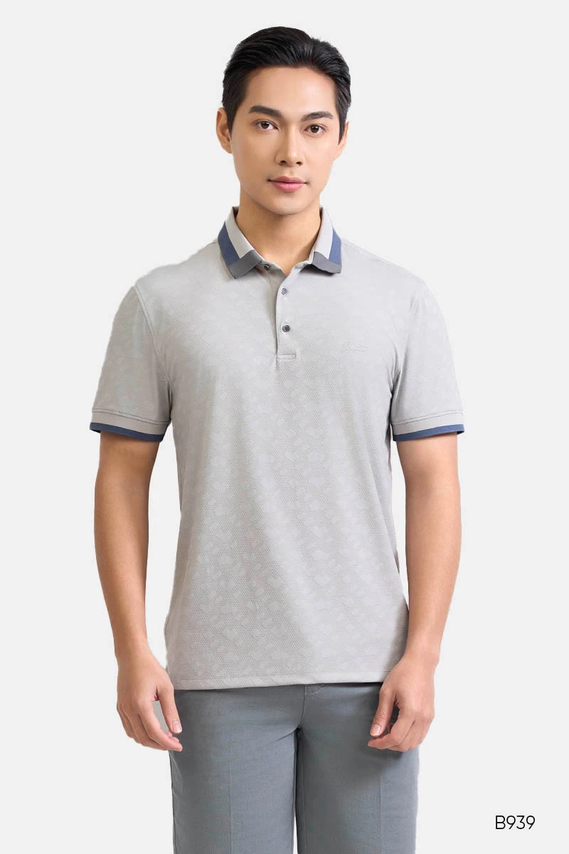 Áo polo nam cao cấp màu ghi nhạt | B939