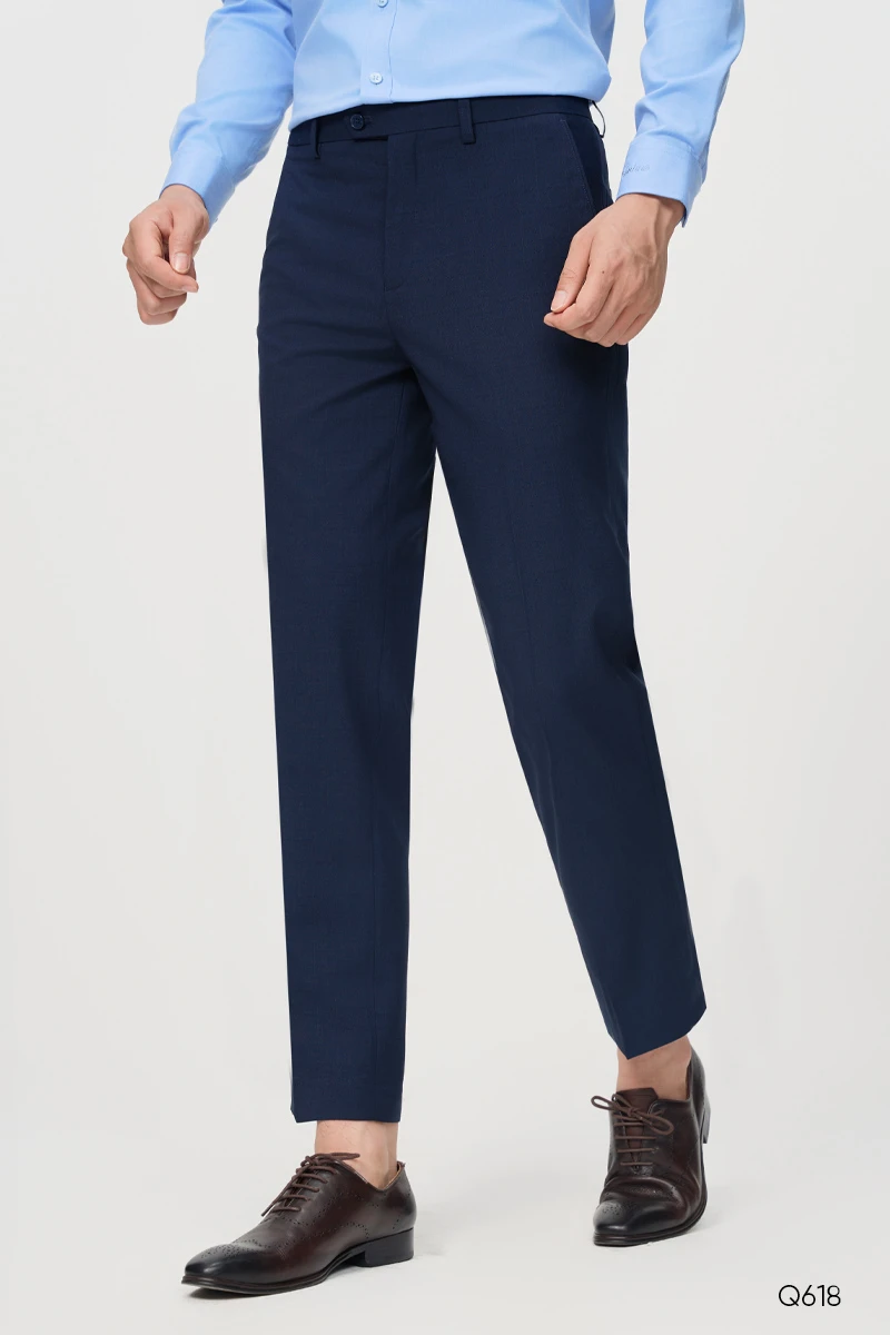 Quần âu nam dáng trẻ Santino màu navy | Q618