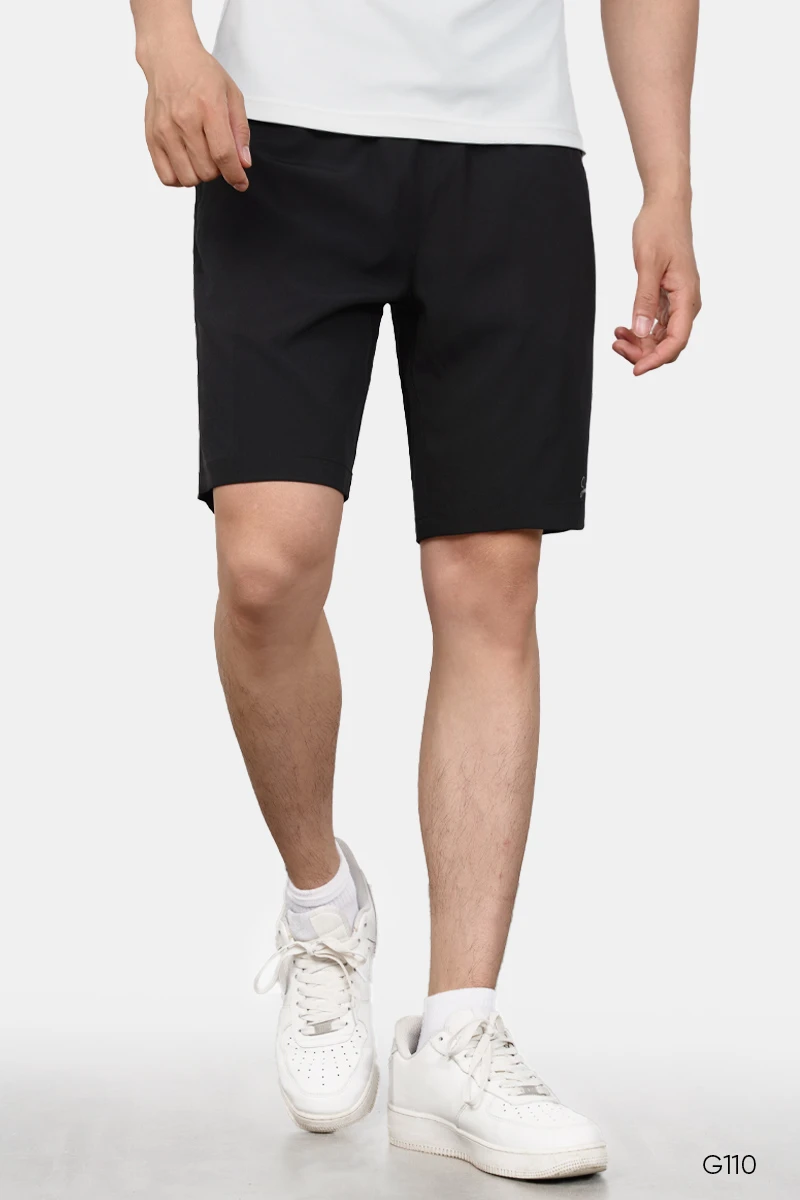 Quần shorts gió thể thao nam Santino màu đen | G110