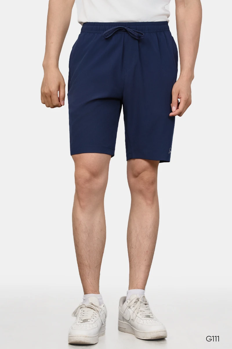 Quần shorts gió thể thao nam Santino màu navy | G111