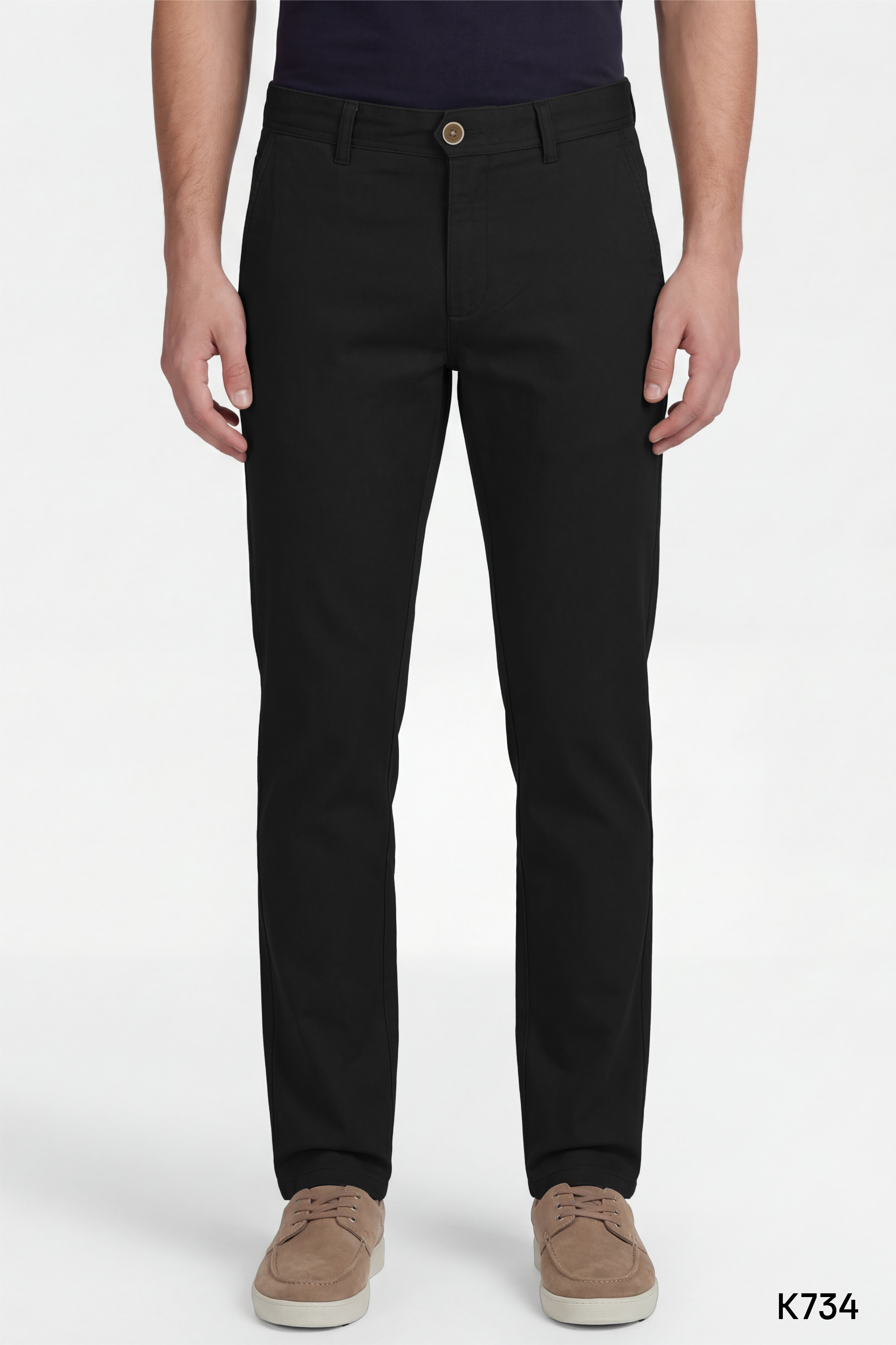 Quần kaki cotton nam cao cấp Santino màu đen | K734