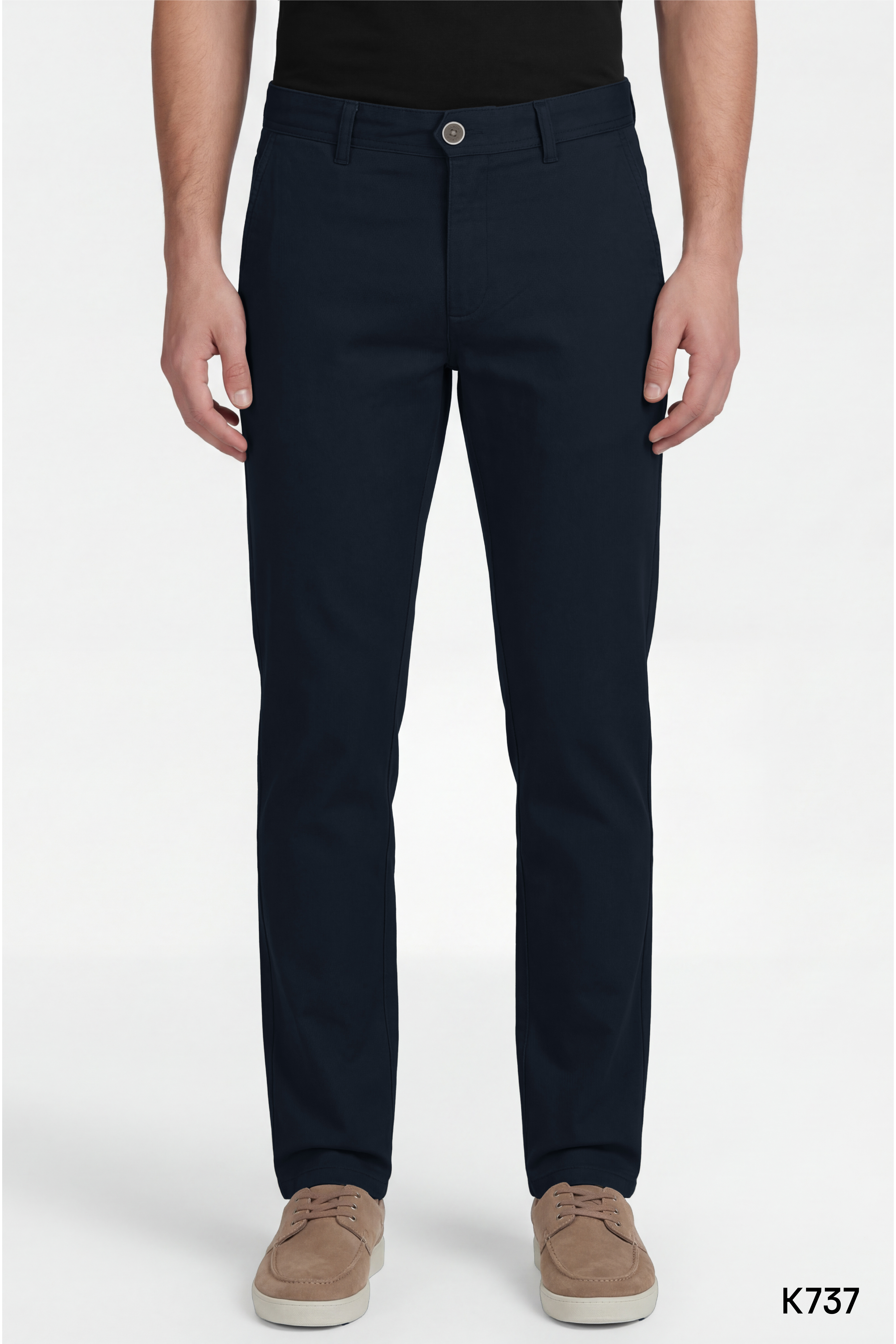 Quần kaki cotton nam cao cấp Santino màu navy| K737