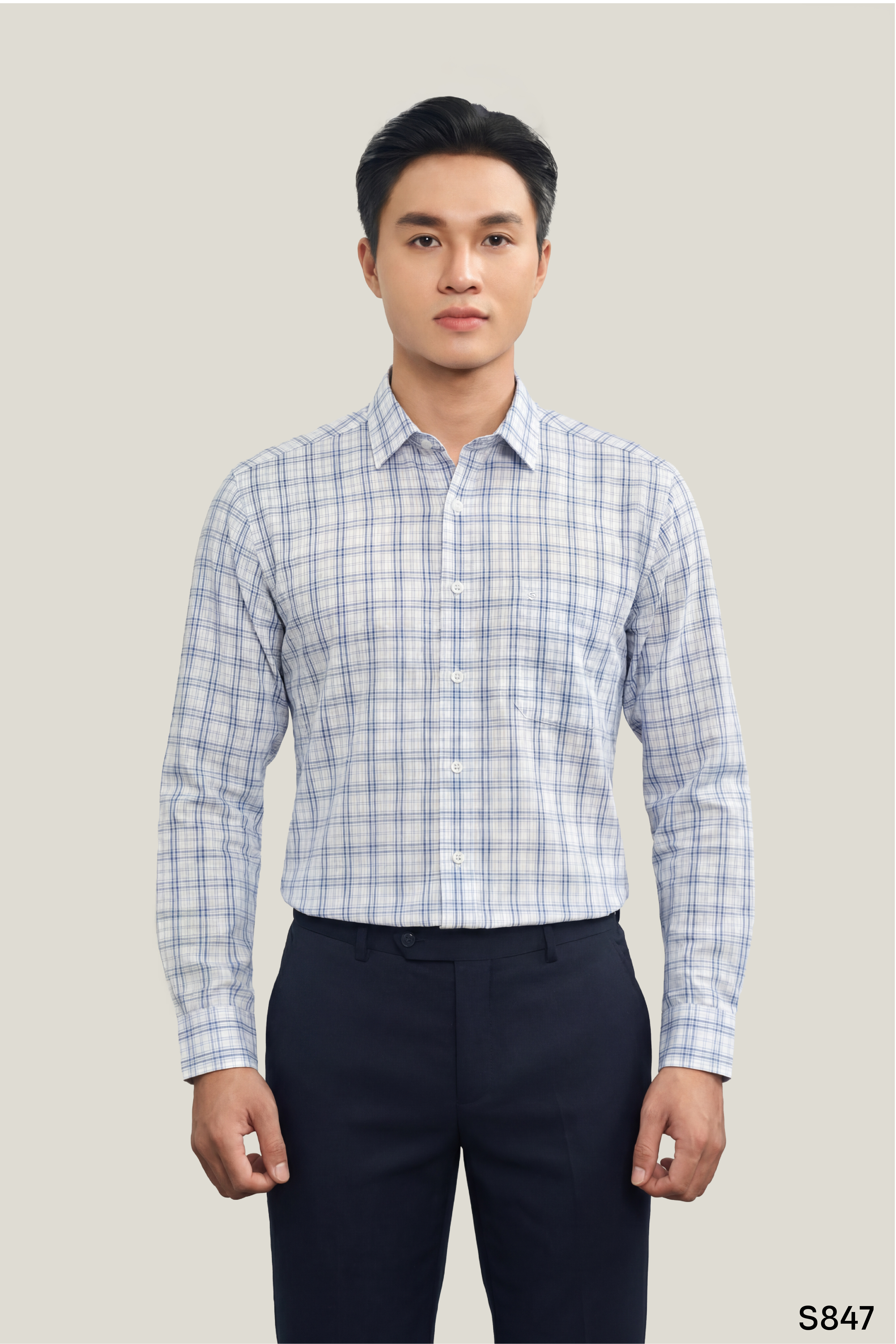 Áo sơ mi dài tay bamboo nam cao cấp Santino | S847