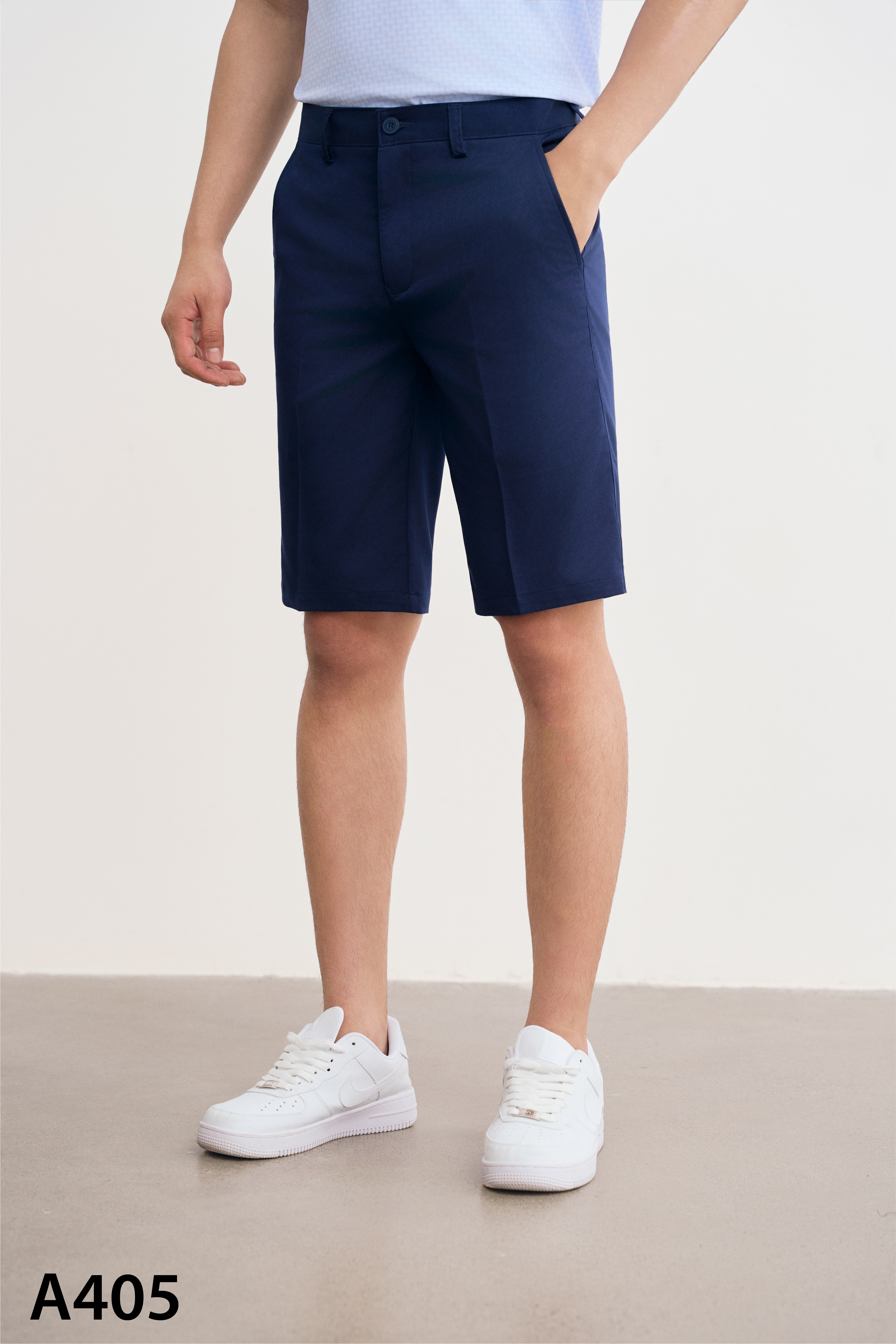 Quần shorts khaki nam cao cấp Santino màu navy | A405