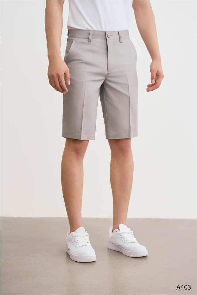 Quần shorts khaki nam cao cấp Santino màu ghi | A403