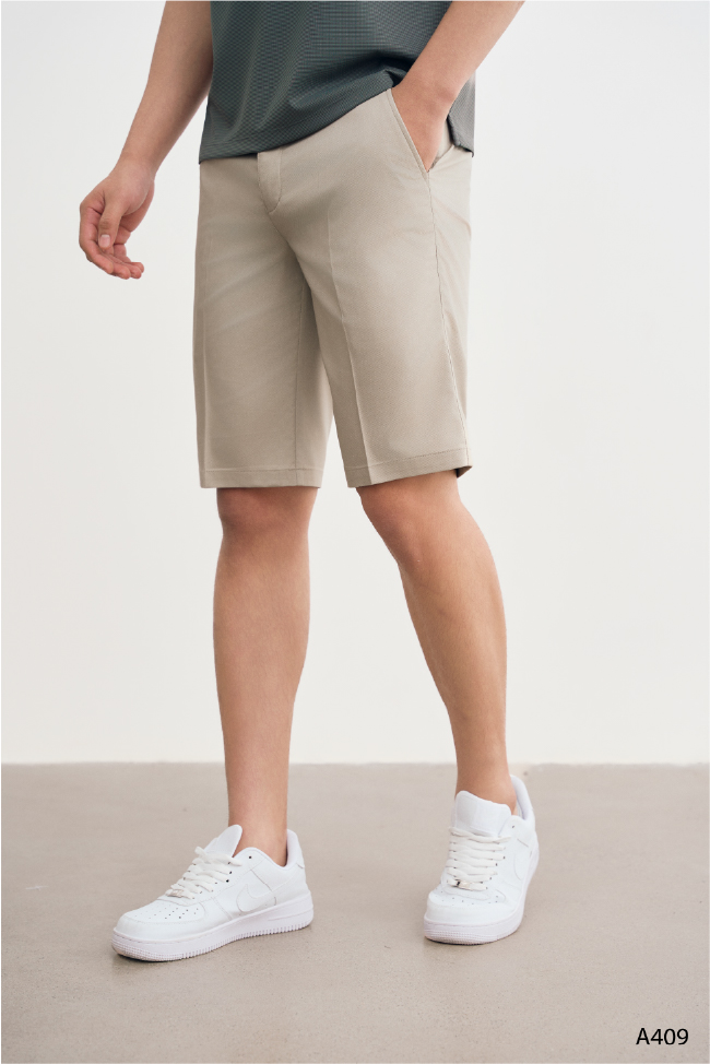 Quần shorts khaki nam cao cấp Santino màu ghi | A409