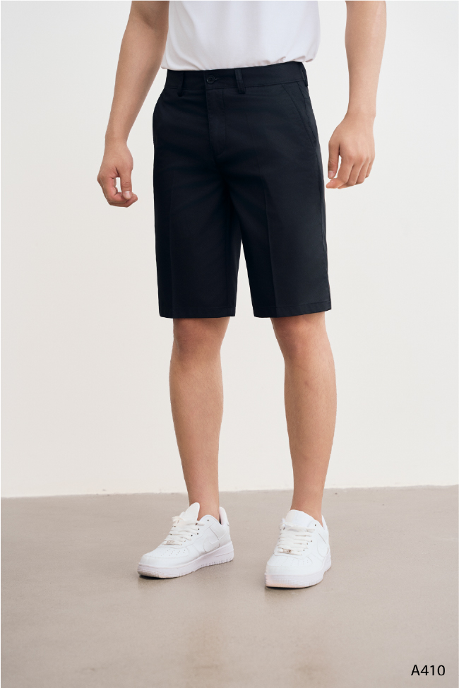 Quần shorts khaki nam cao cấp Santino màu đen | A410