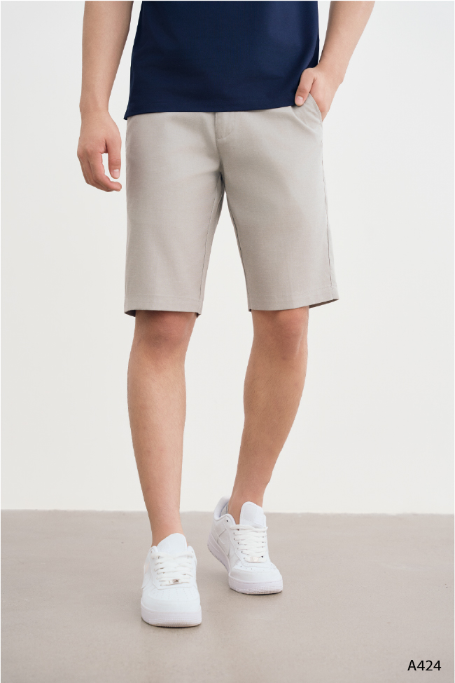 Quần short kaki nam cao cấp Santino màu ghi | A424