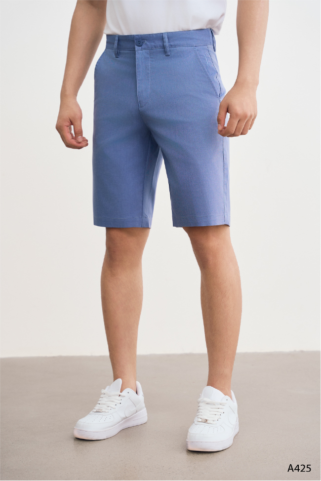 Quần short kaki nam cao cấp Santino màu xanh | A425