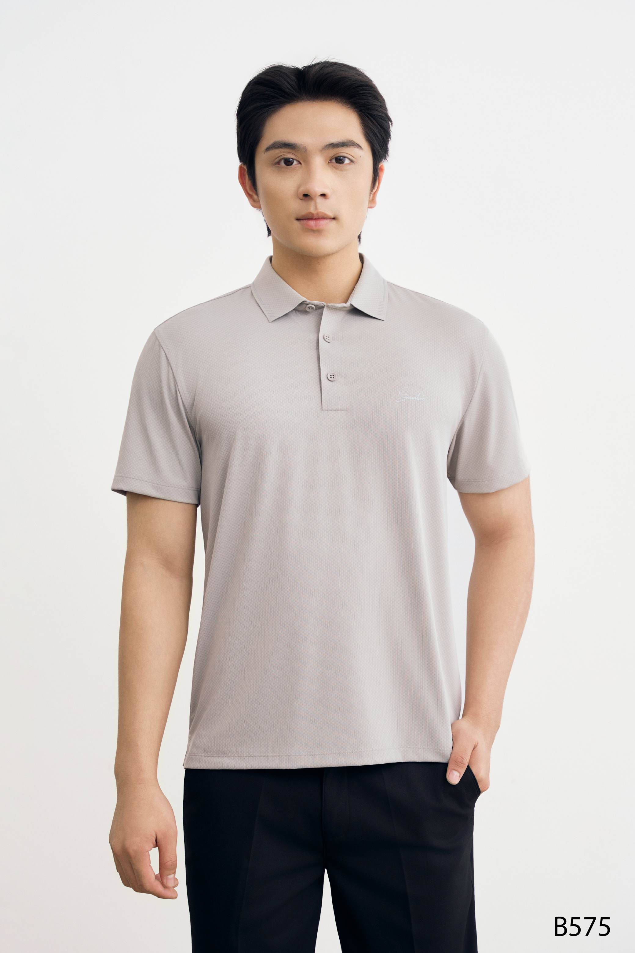 Áo polo nam cao cấp Santino màu ghi | B575