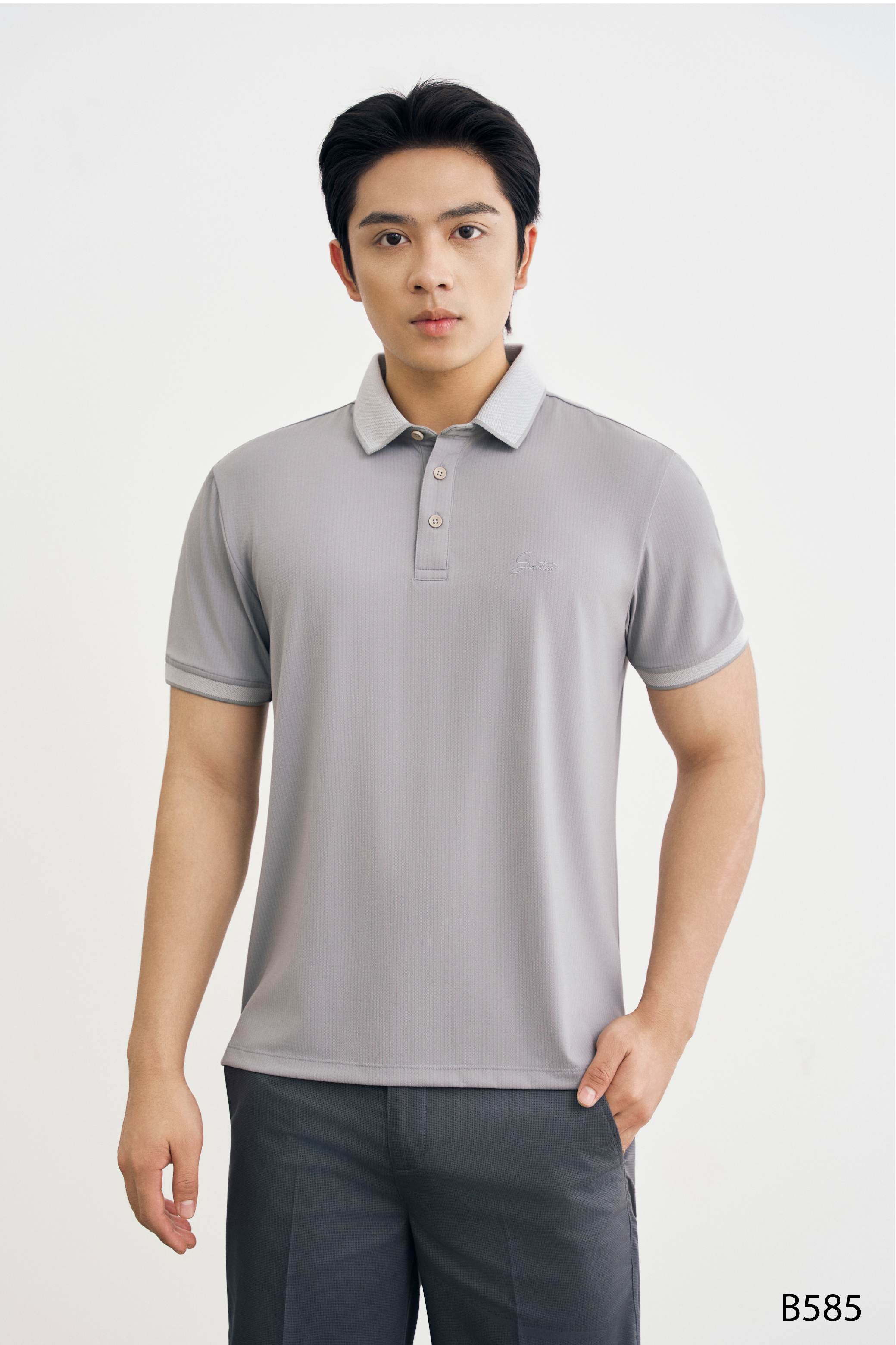 Áo polo nam cao cấp Santino màu ghi | B585