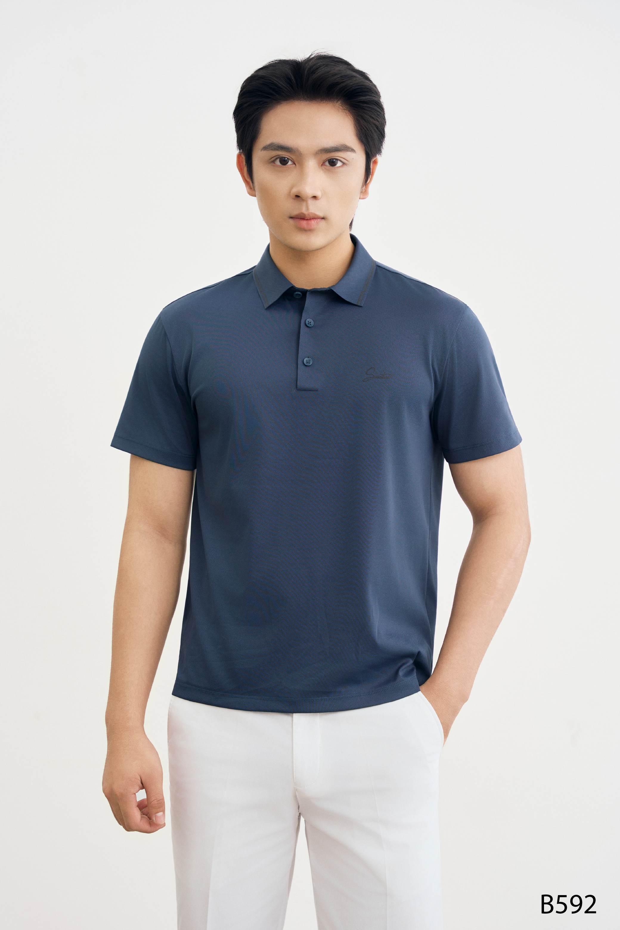 Áo polo nam cao cấp Santino màu lục | B592
