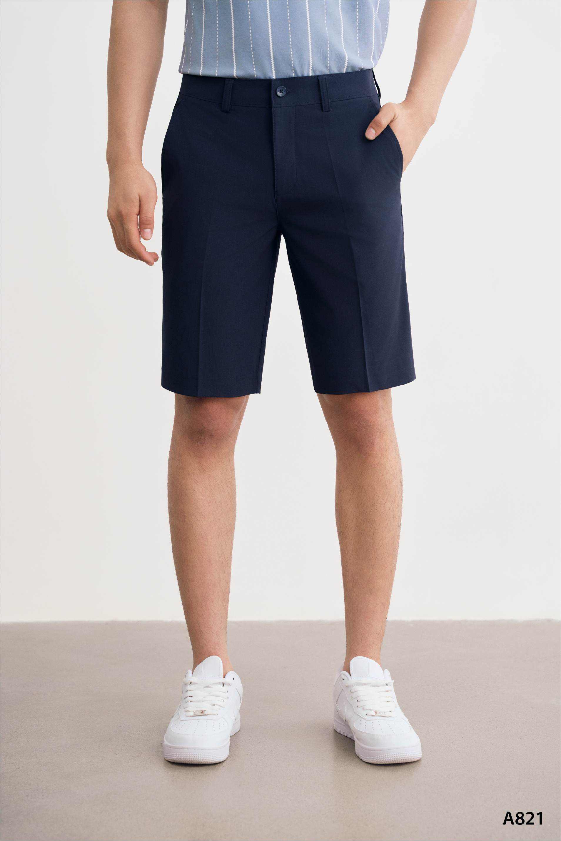 Quần shorts golf nam cao cấp Santino màu navy | A821