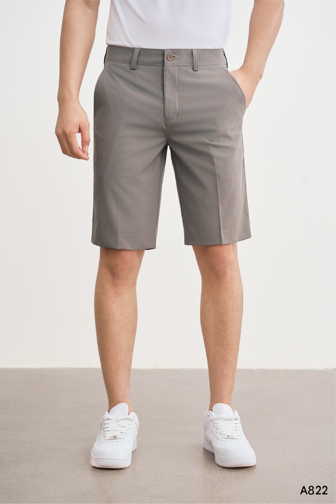 Quần shorts golf nam cao cấp Santino màu rêu | A822