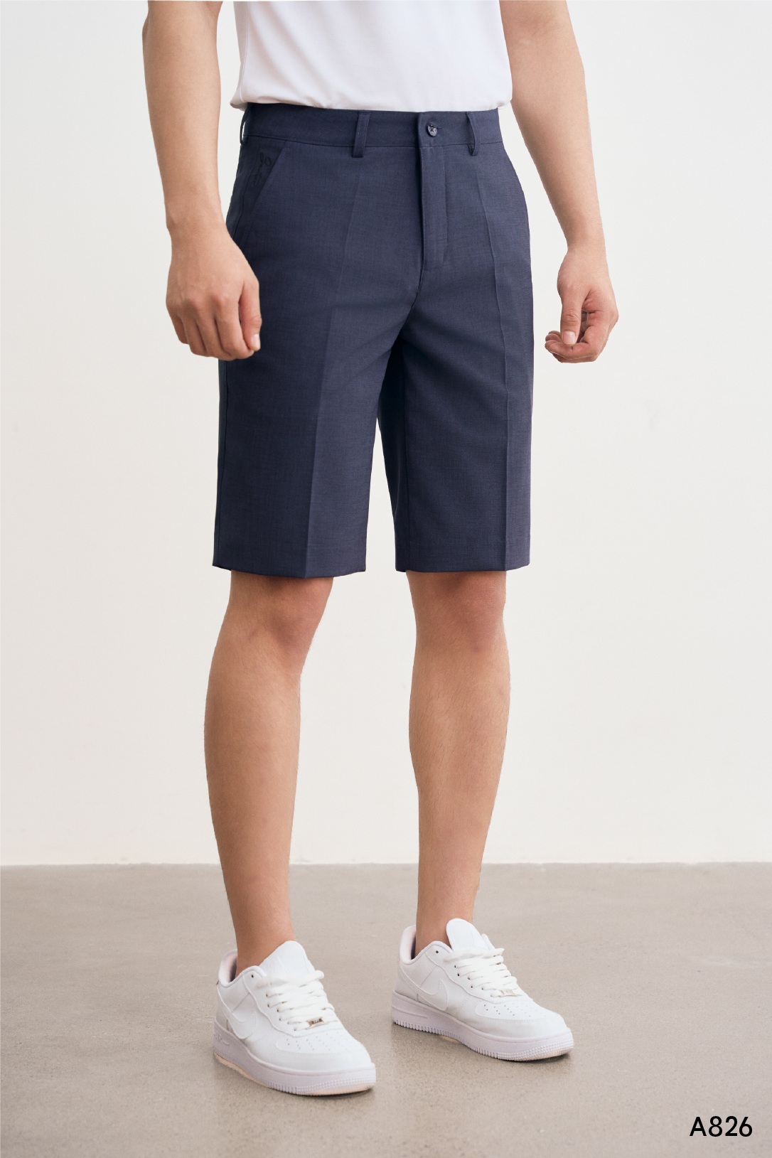Quần shorts golf nam cao cấp Santino màu chì xanh | A826