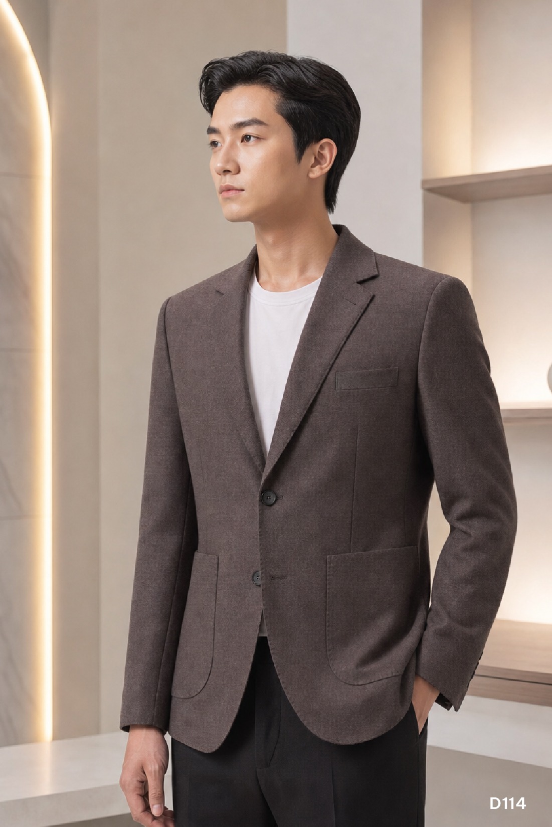 Áo blazer nam cao cấp Santino màu hạt dẻ | D114